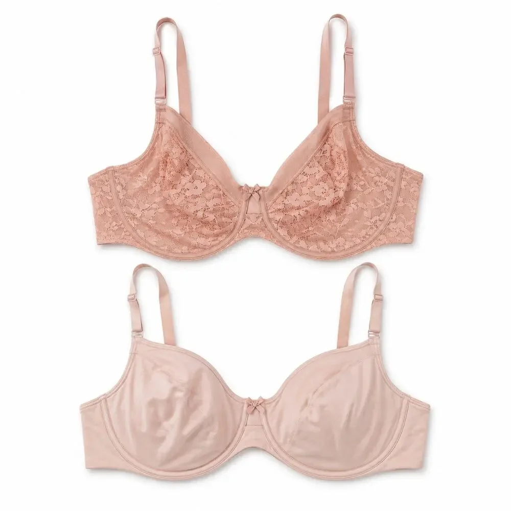 Victoria's Secret 38DDD Nude Lace & Full Coverage Bra Bundle